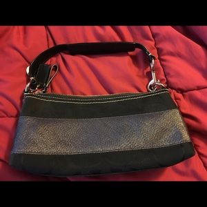 Coach evening bag black in color